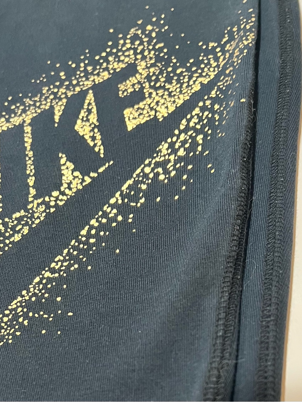 Nike Black Leggings with Gold Logo Detail - Picture 2 of 9